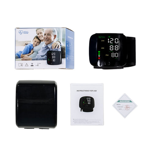 Electronic Wrist Blood Pressure Monitor with Voice Guidance for Home Use