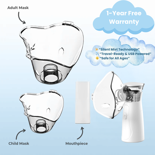 VaironBreathe™ Portable Mesh Nebulizer — for safe, silent mist-based asthma relief.