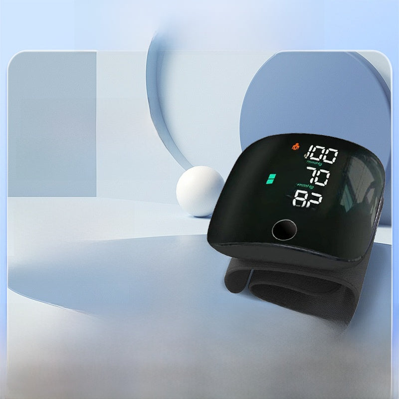 Electronic Wrist Blood Pressure Monitor with Voice Guidance for Home Use